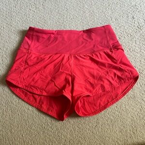 Lululemon Red Speed Up Shorts